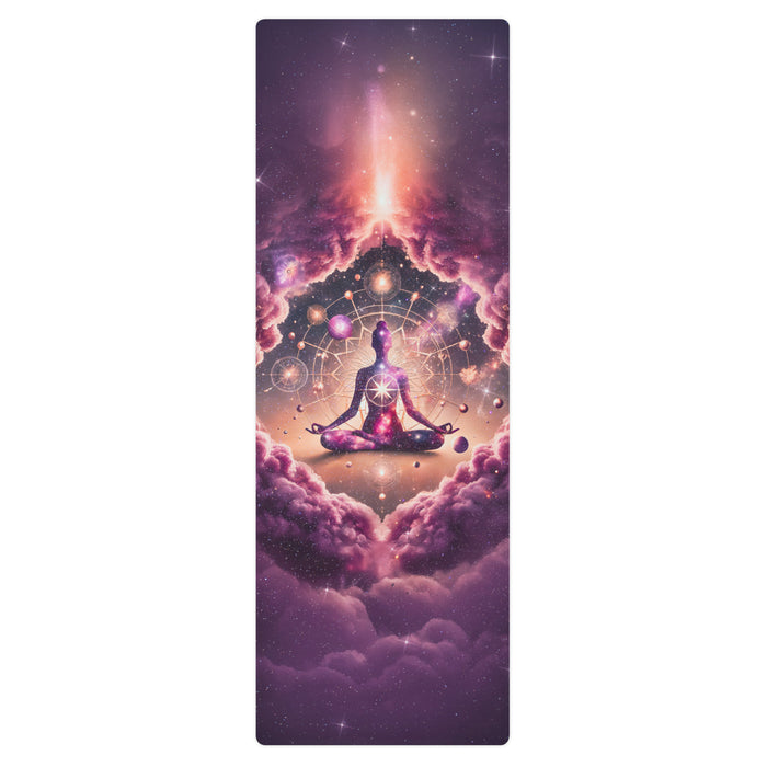 Celestial Serenity Yoga Mat - Cosmic Meditation Mat Astral Design for Spiritual Practice, Non Slip, Rubber, Pilates,  Exercise Mat, Yogis