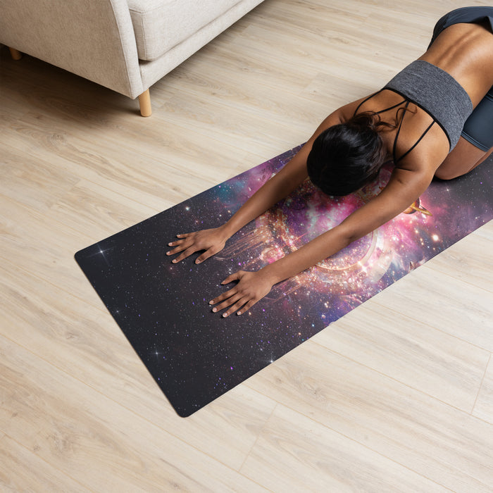 Cosmic Gateway Yoga Mat - Mystical Space Art for Meditation, Pilates and Yoga Practice, Non Slip, Rubber, Pilates,  Exercise Mat, Yogis